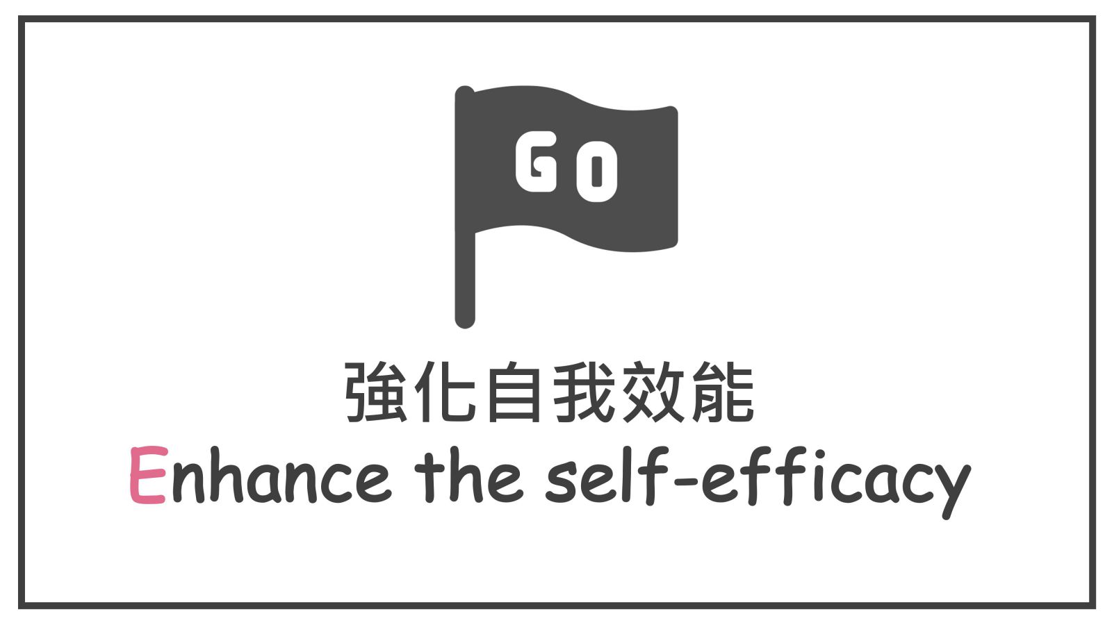 強化自我效能 Enhance the self-efficacy
